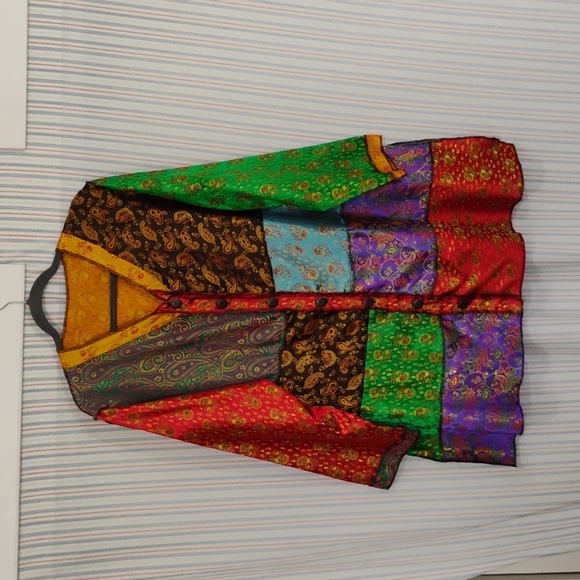 No Brand Tops - Vintage Paisley Patchwork Tunic XL